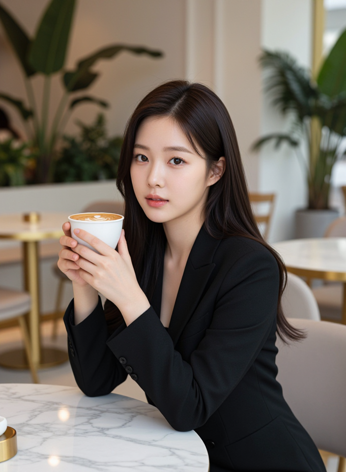 세련된 카페의 오후