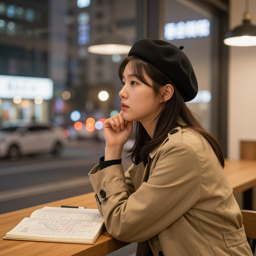도시 야경과 함께